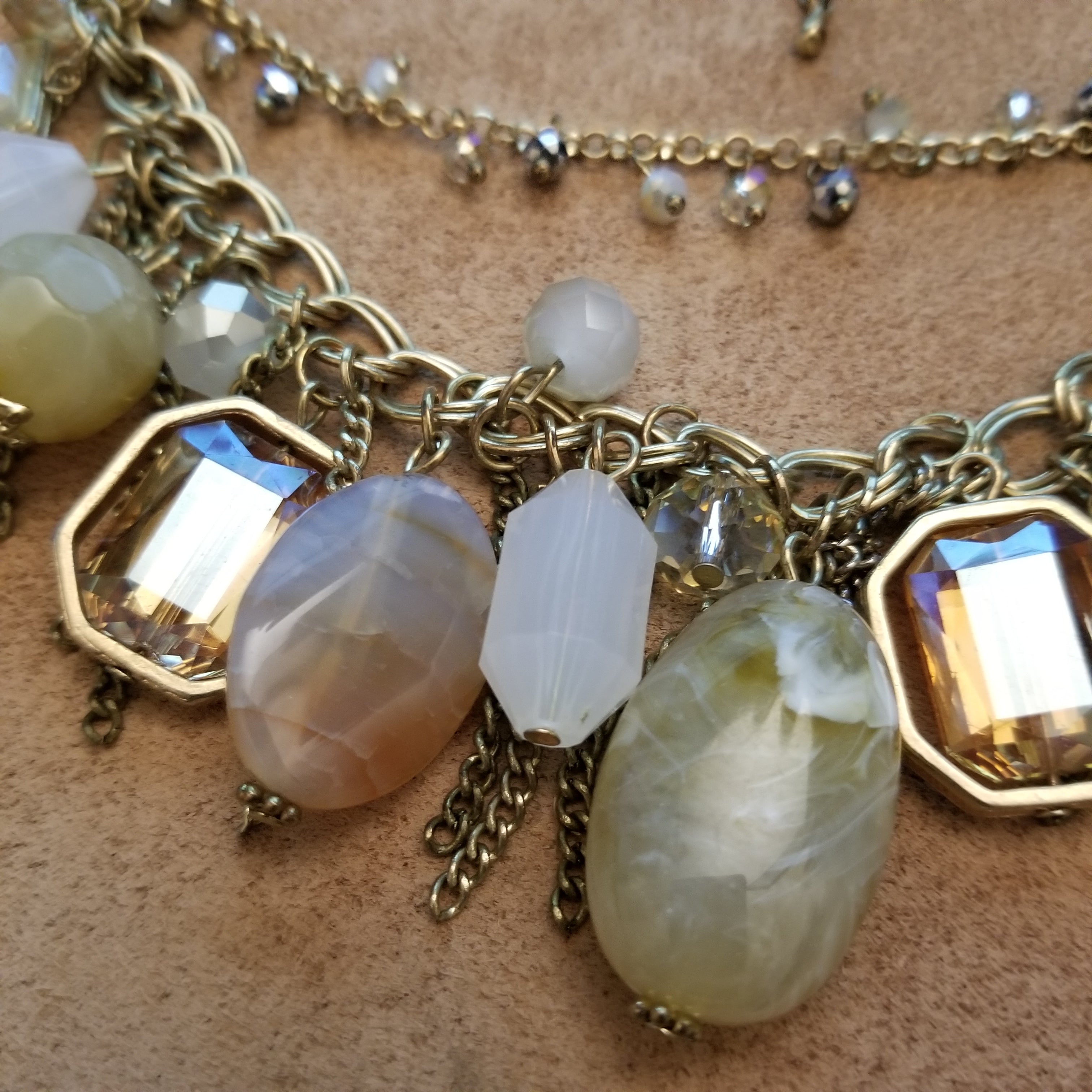 Gold Tone Fringe Necklace