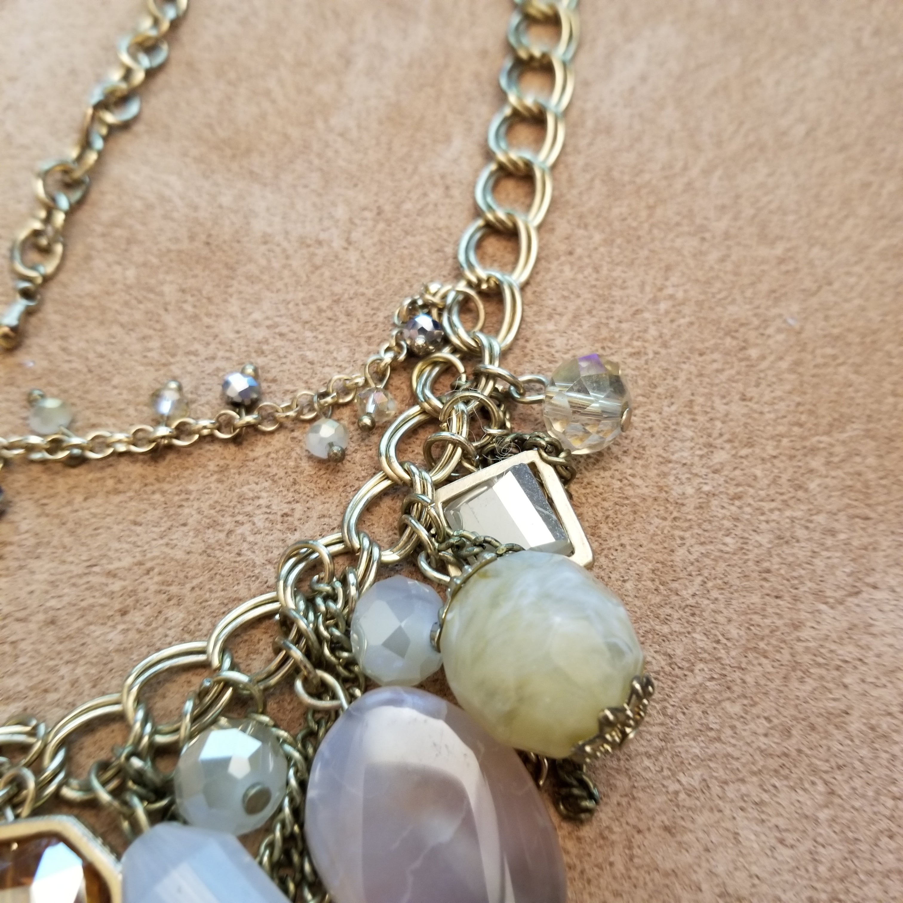 Gold Tone Fringe Necklace