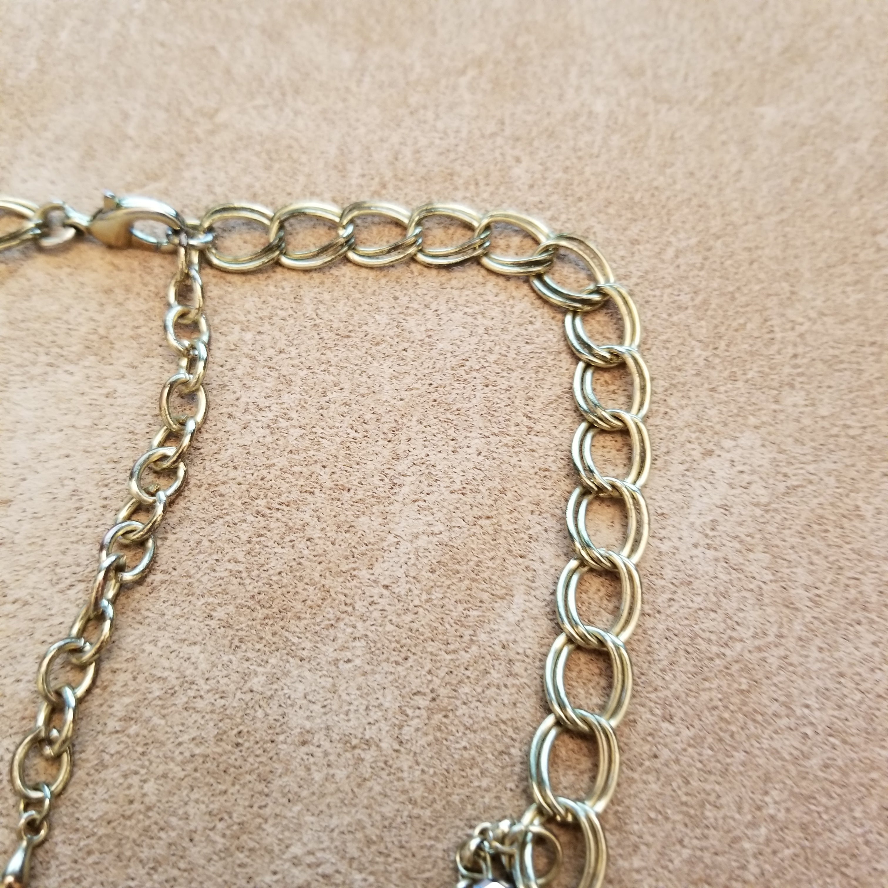 Gold Tone Fringe Necklace