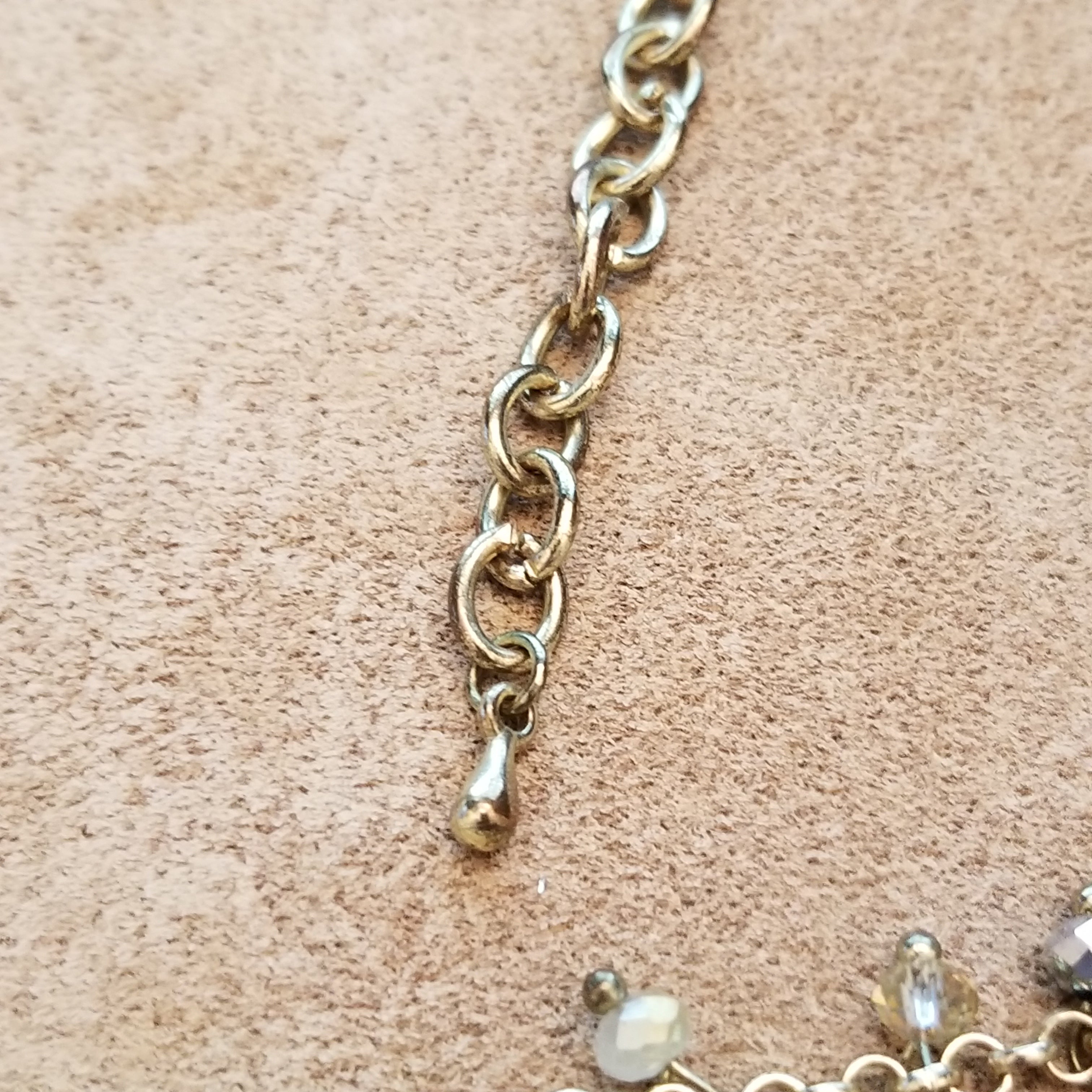 Gold Tone Fringe Necklace