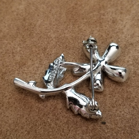 Vintage Sarah Coventry Rhinestone Flower Brooch