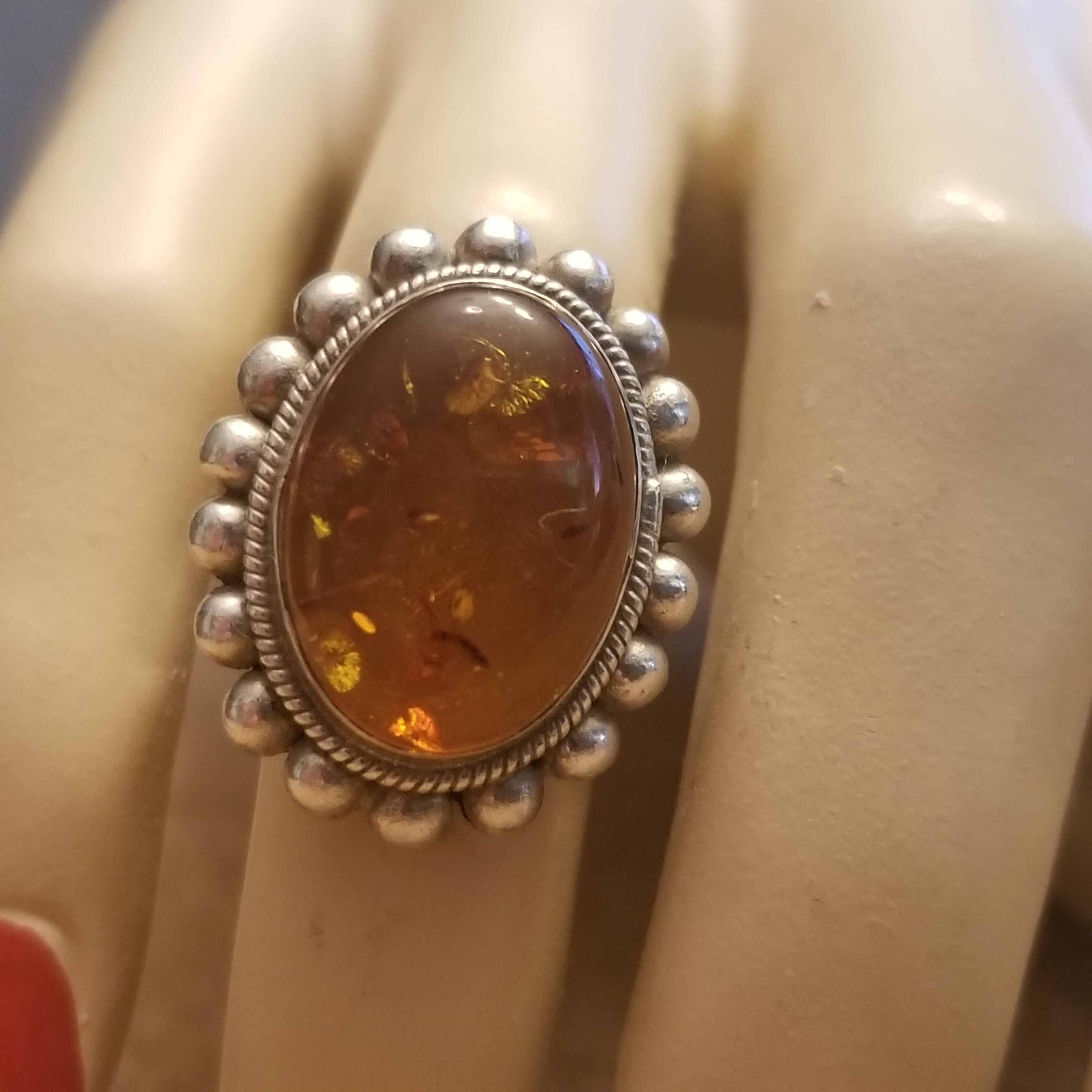 Vintage 925 Amber Ring