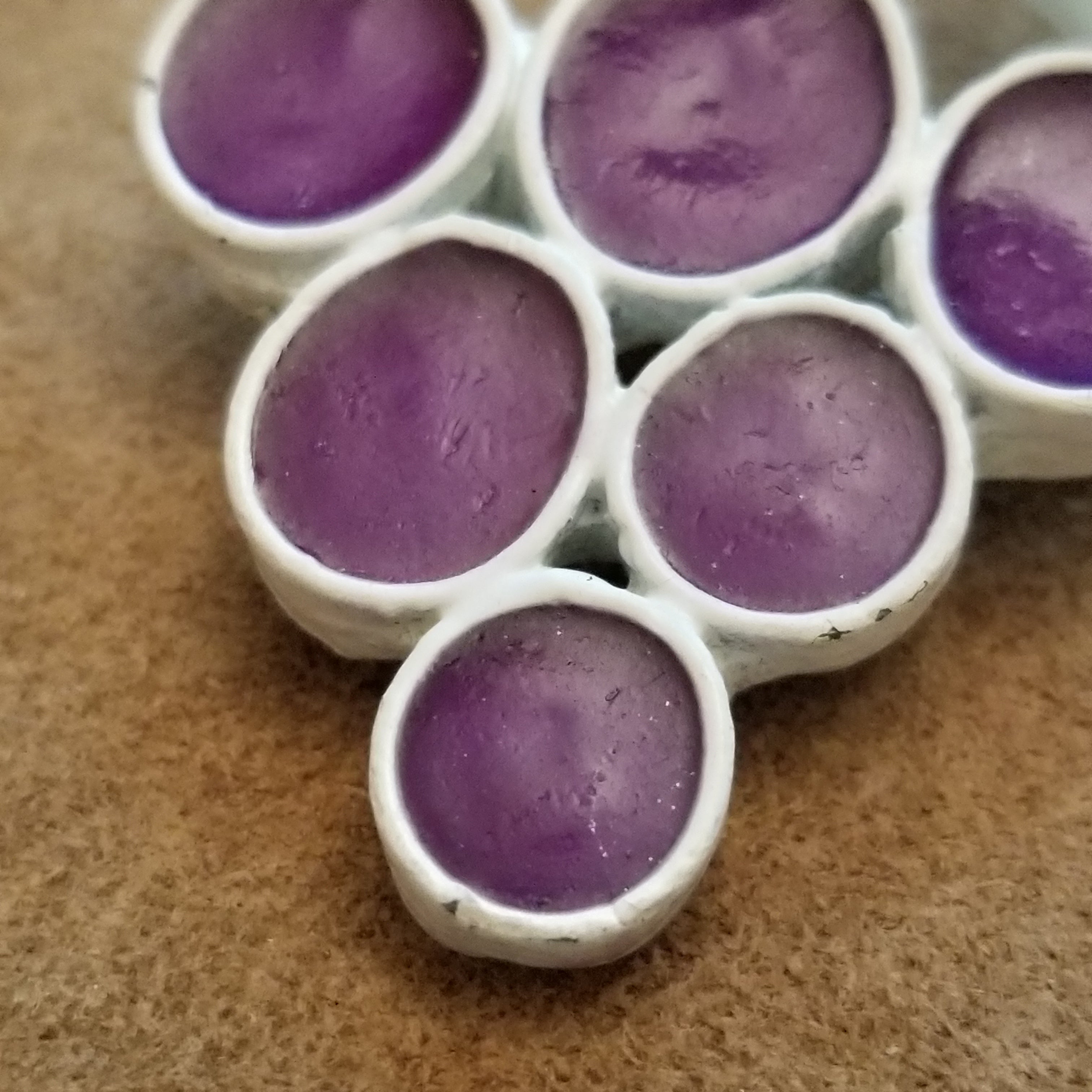 Vintage White Metal Grape Brooch