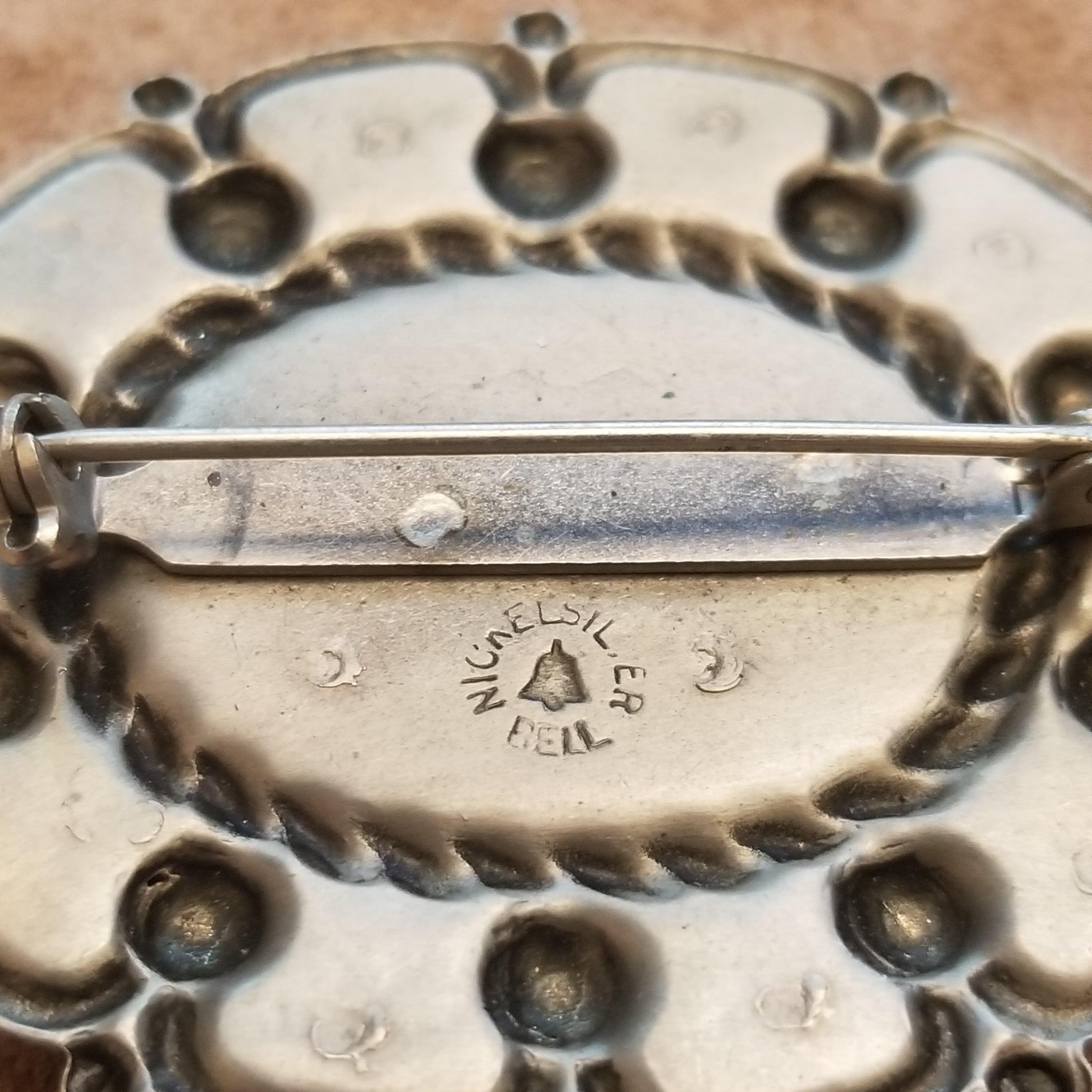 Vintage Bell Faux Turquoise Brooch