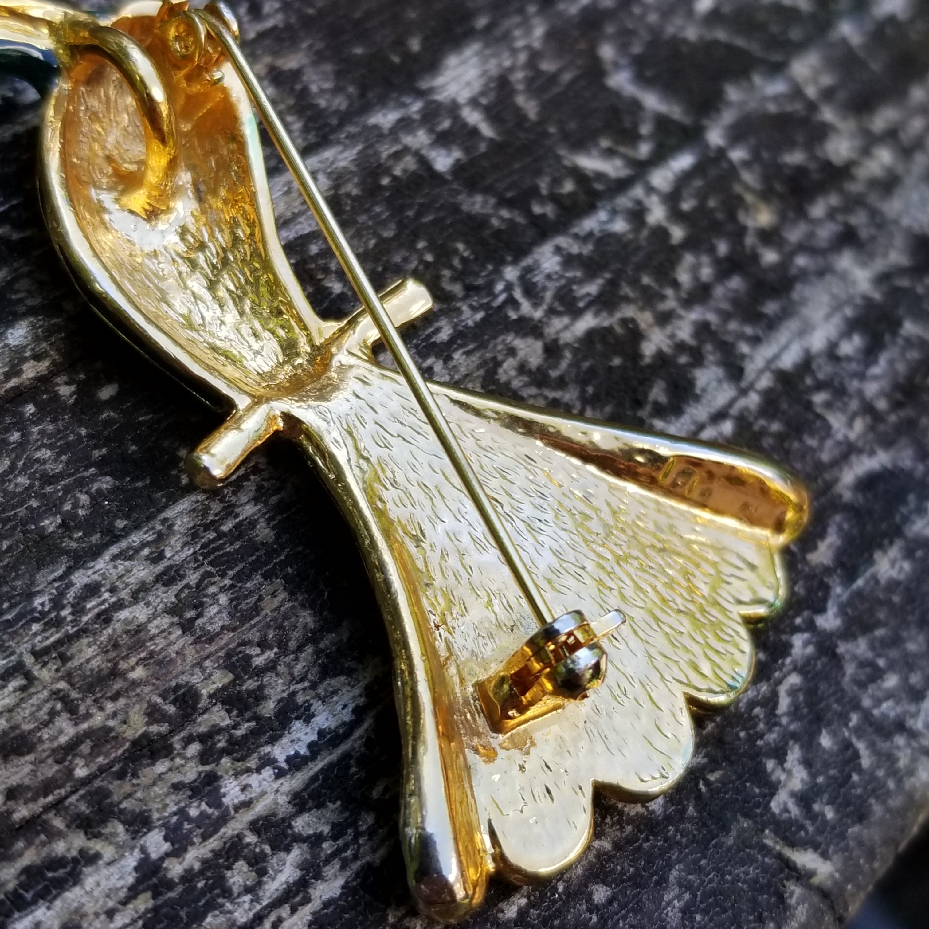 Green & Blue Peacock Brooch