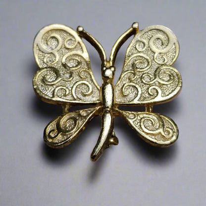 Vintage Gold Tone Gerry's Butterfly