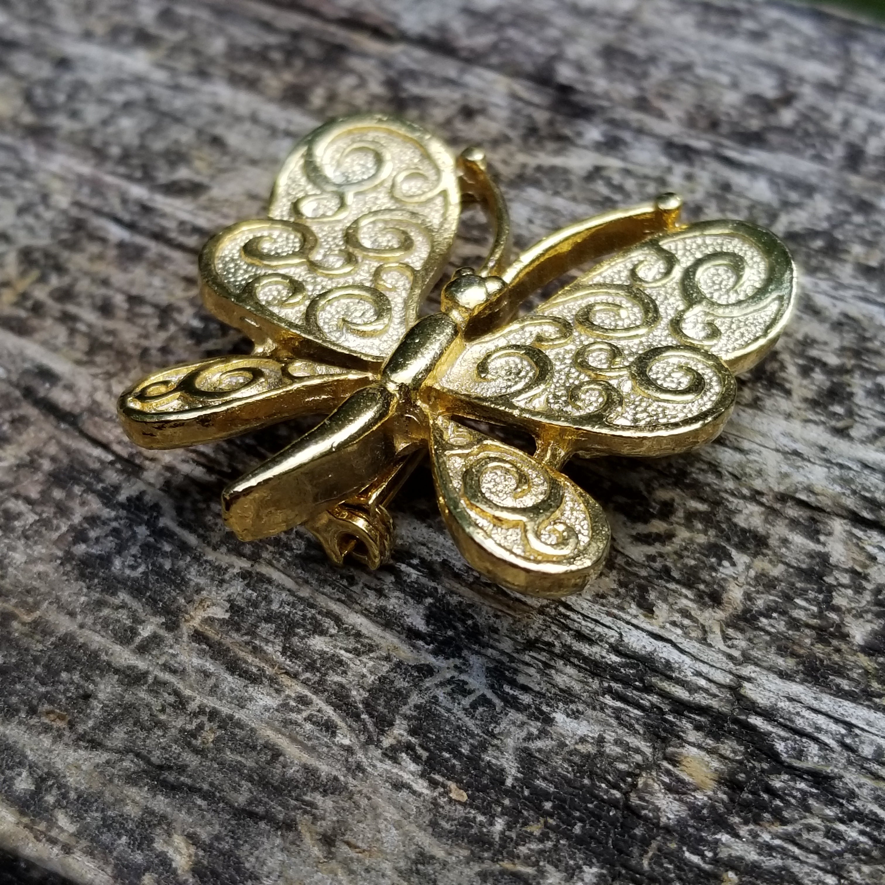 Vintage Gold Tone Gerry's Butterfly