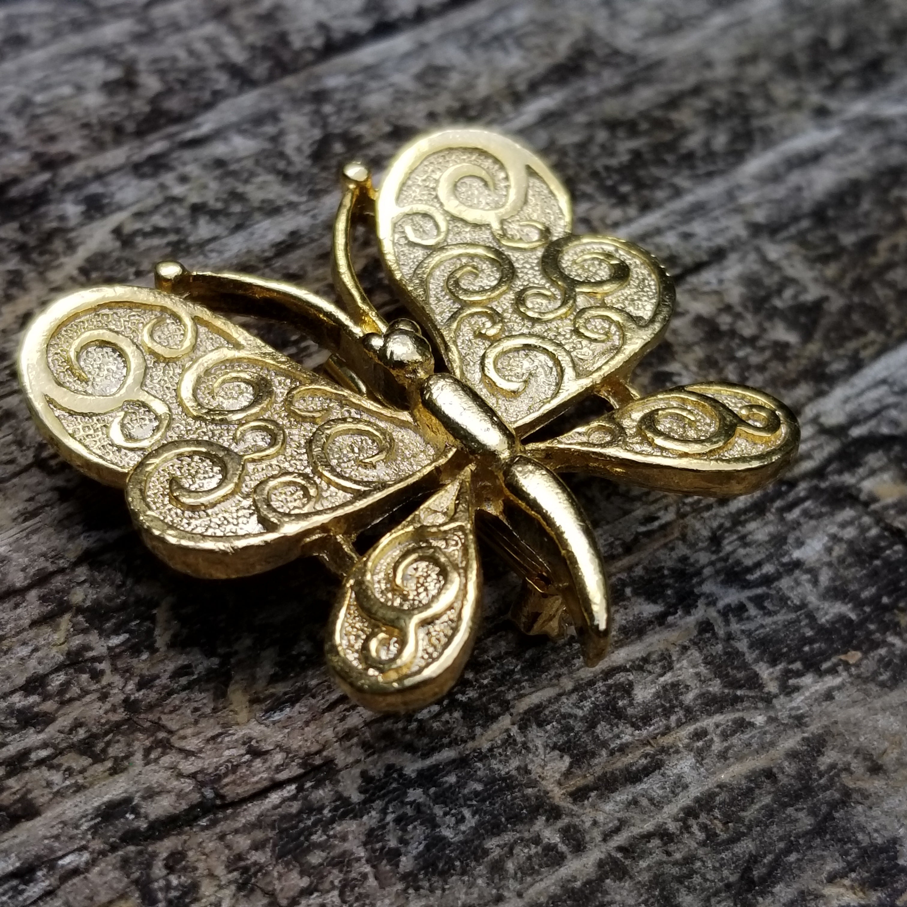 Vintage Gold Tone Gerry's Butterfly
