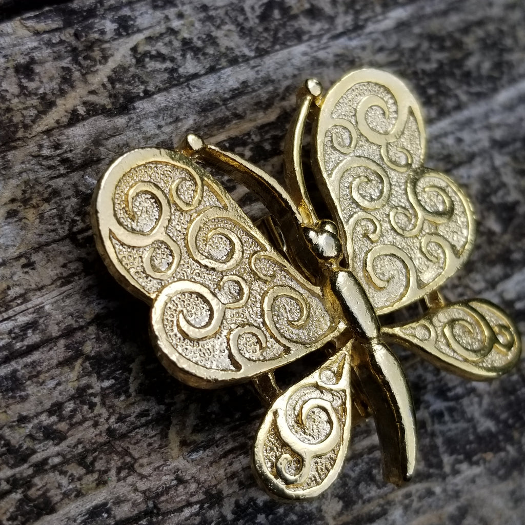Vintage Gold Tone Gerry's Butterfly