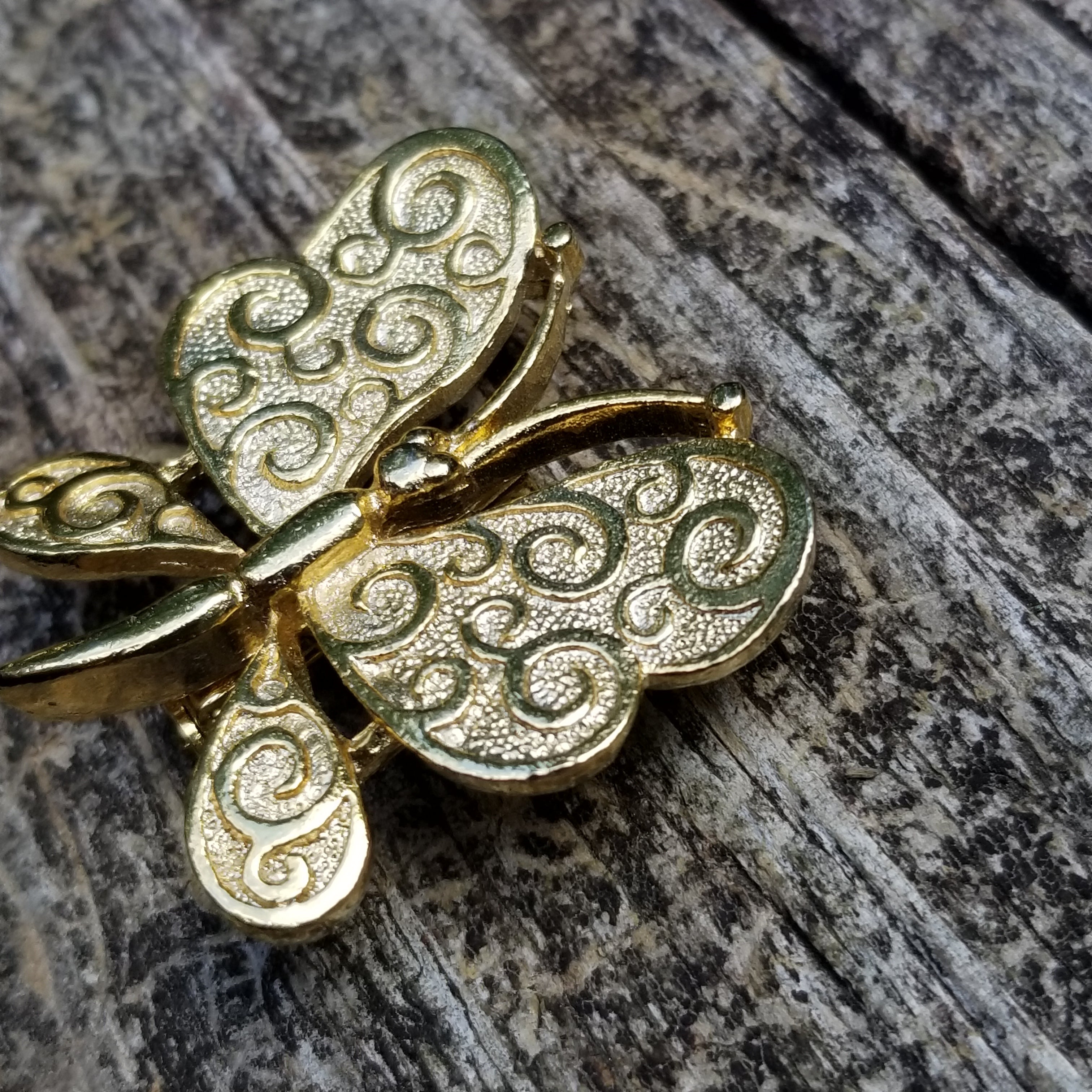 Vintage Gold Tone Gerry's Butterfly