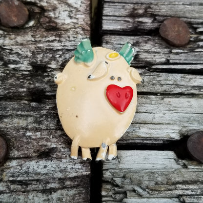 Flying Pig Brooch