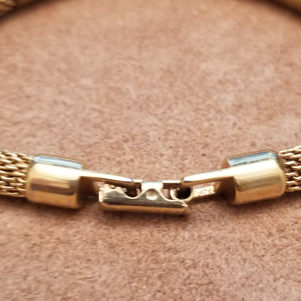Gold Tone Avon Mesh Bracelet
