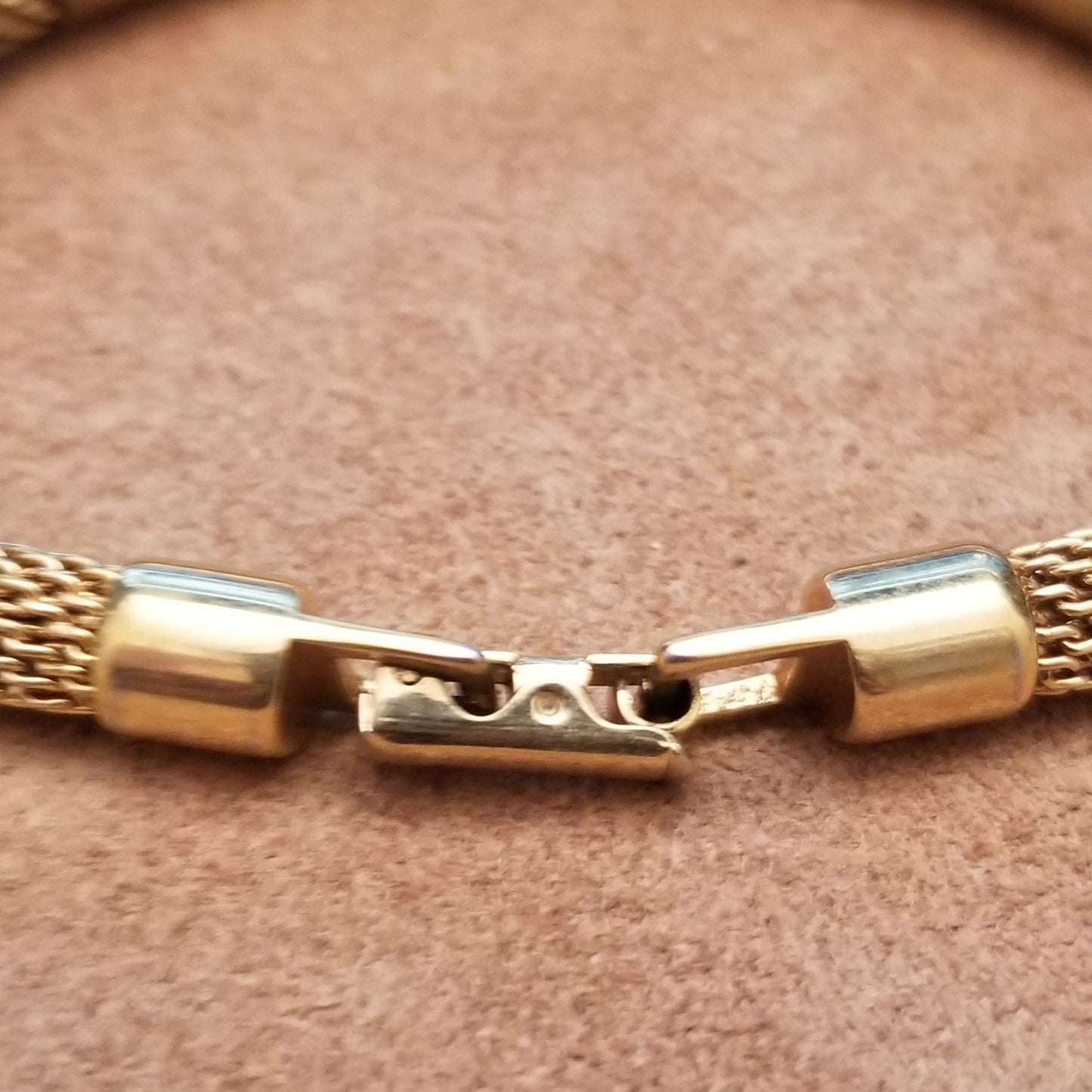 Gold Tone Avon Mesh Bracelet