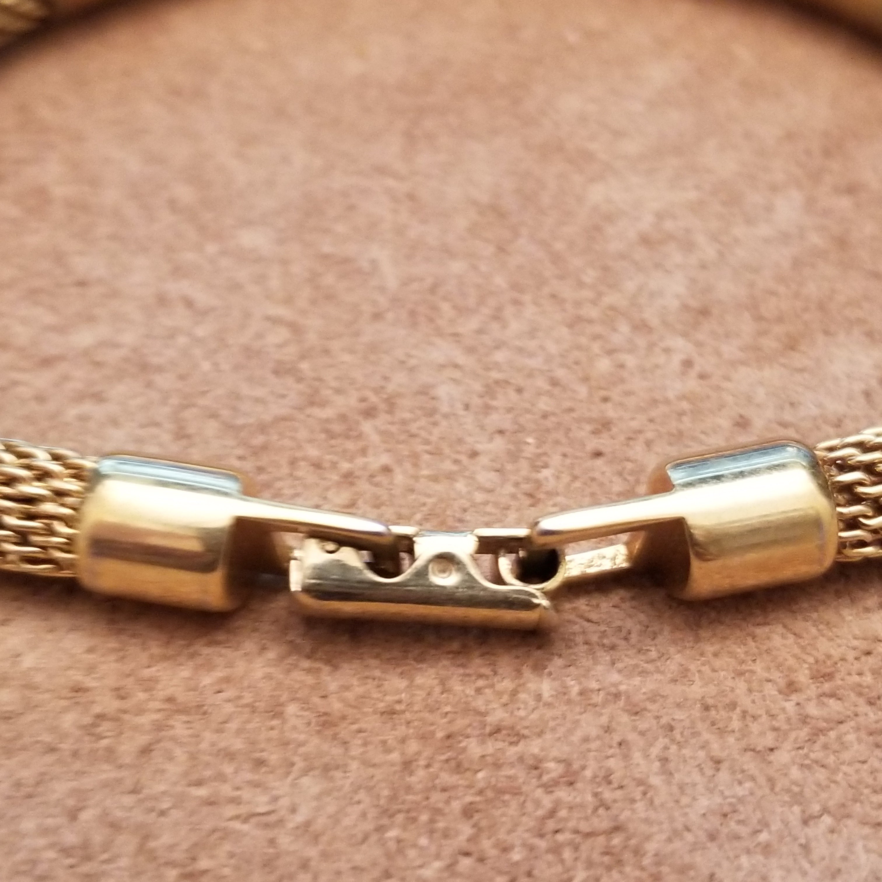 Gold Tone Avon Mesh Bracelet