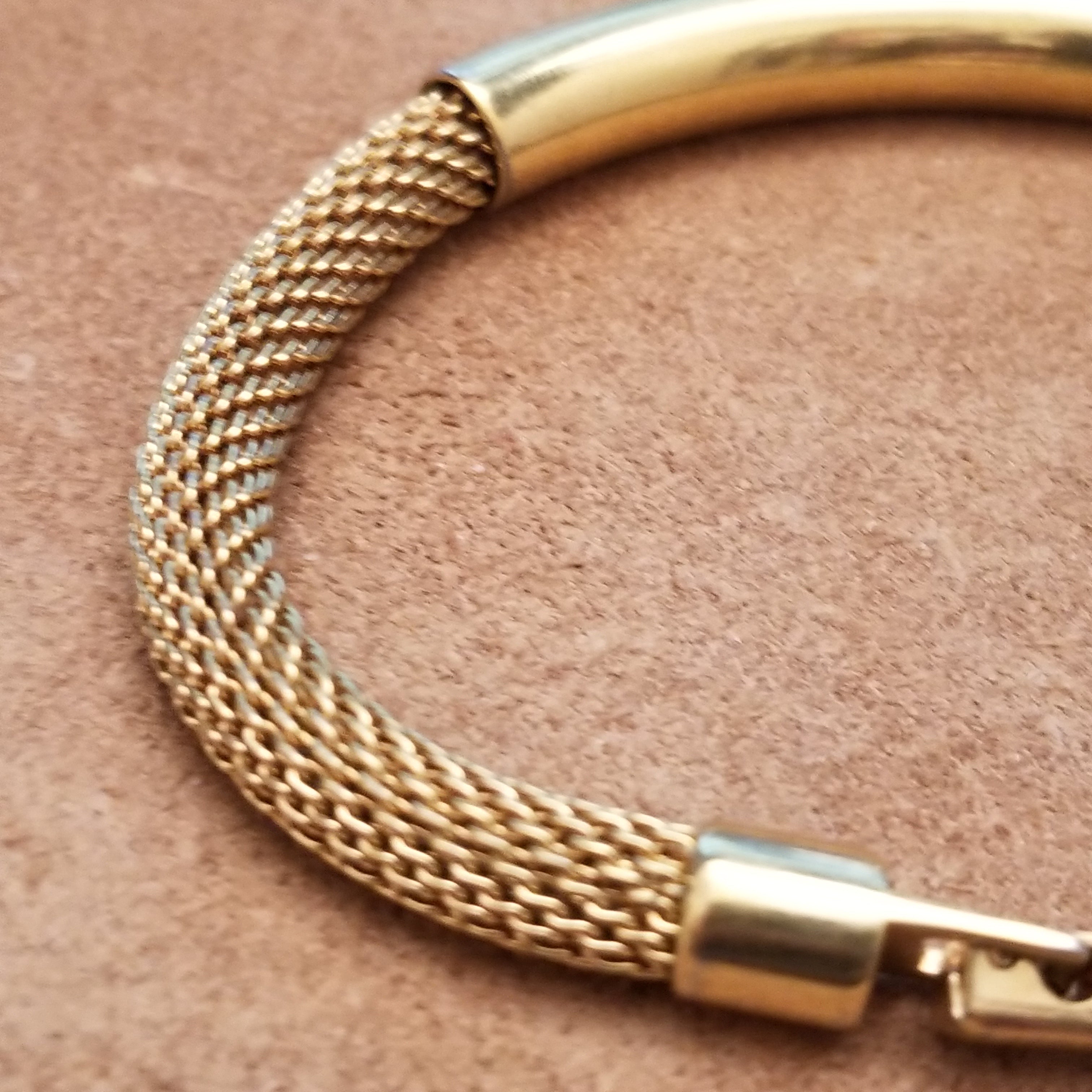 Gold Tone Avon Mesh Bracelet