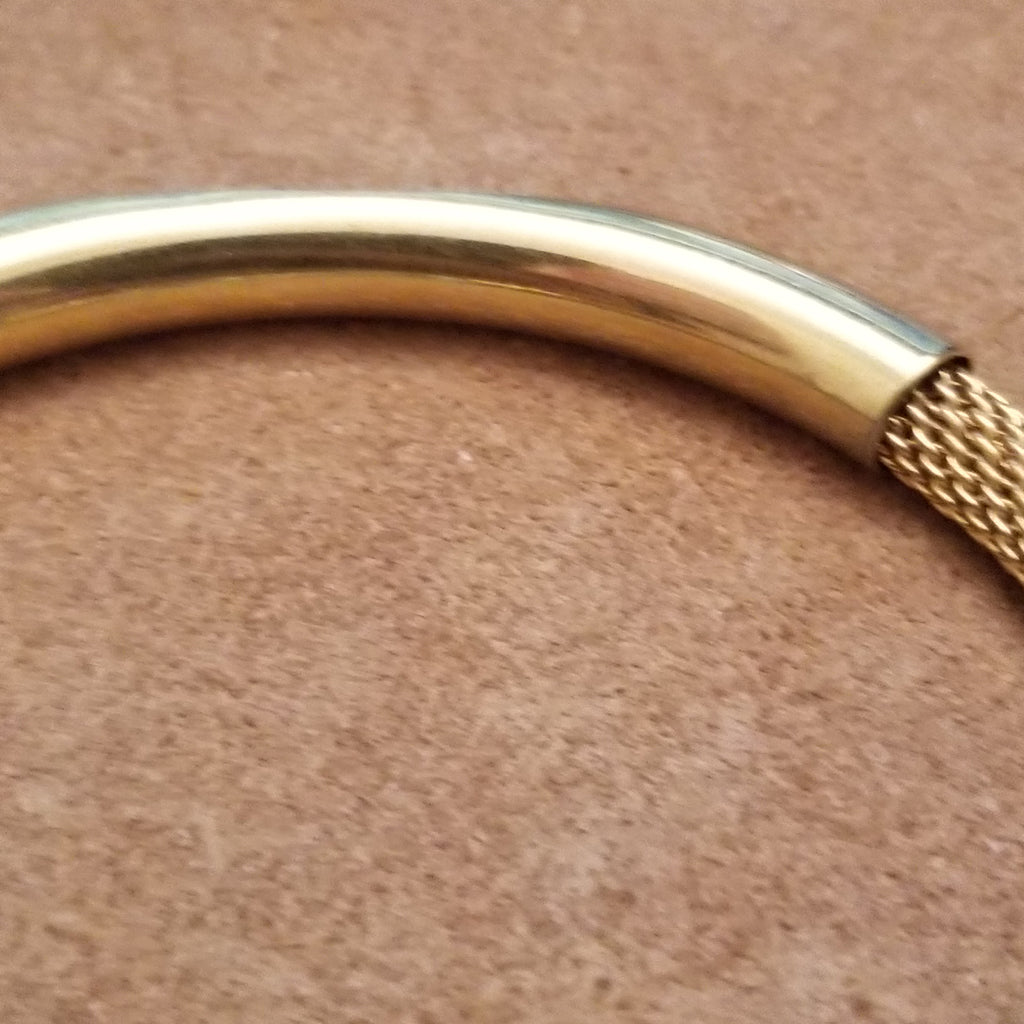 Gold Tone Avon Mesh Bracelet