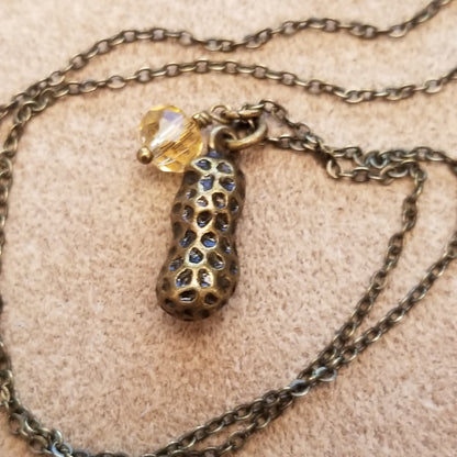 Copper Peanut or Apple Necklace