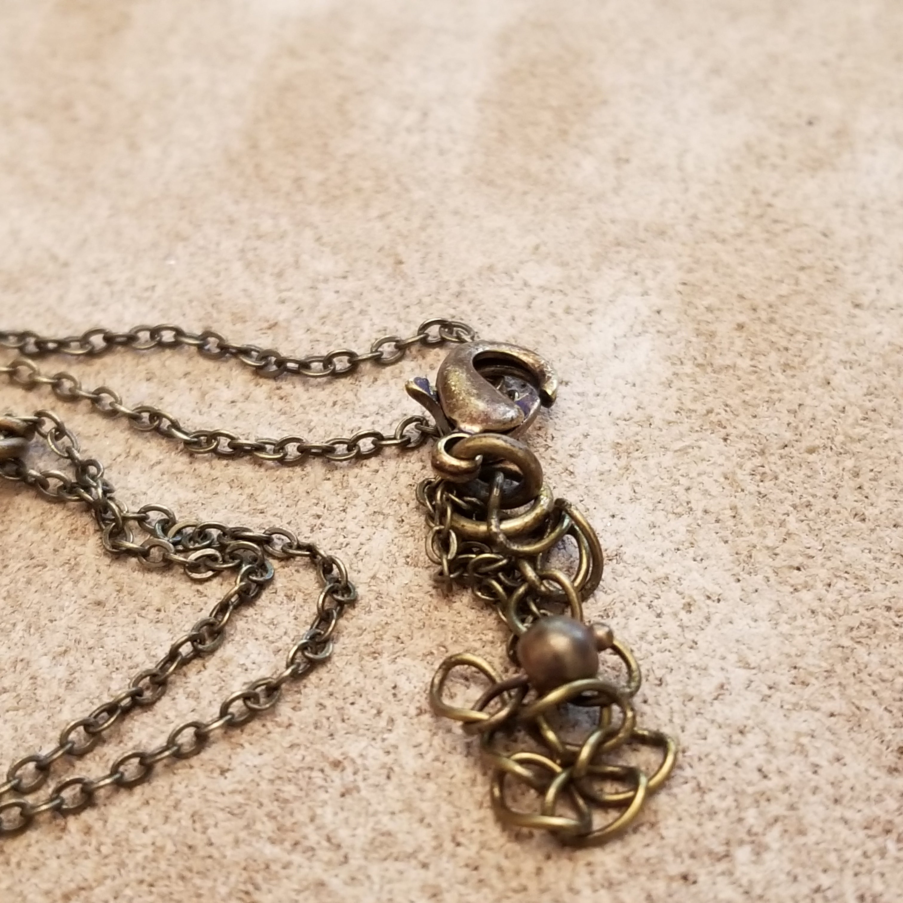 Copper Peanut or Apple Necklace