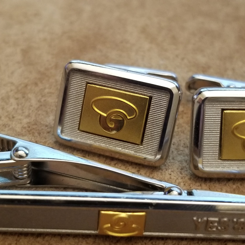 Vintage Silver & Gold Tone Cufflinks and Tie clip