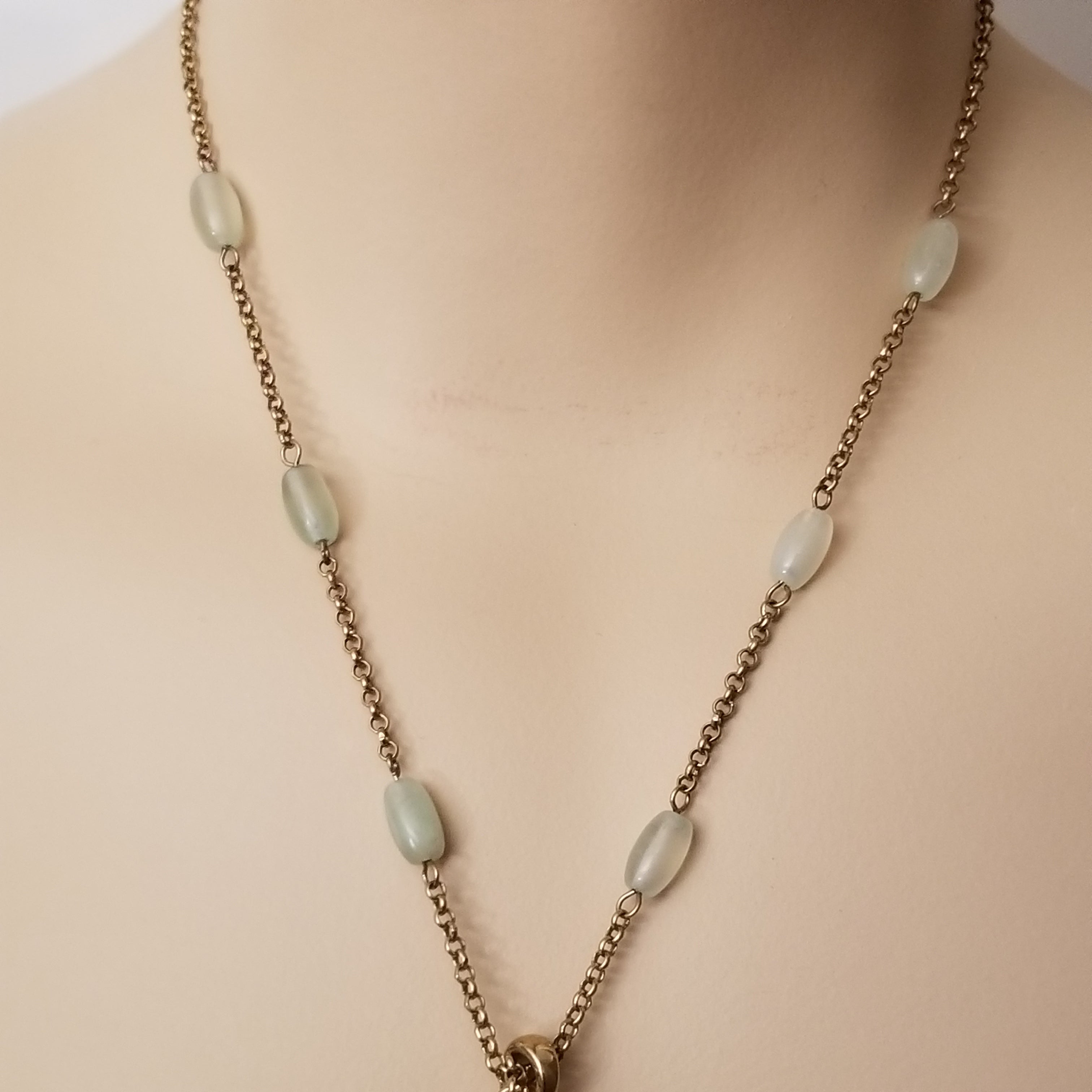 Gold Tone Necklace and Earring Set