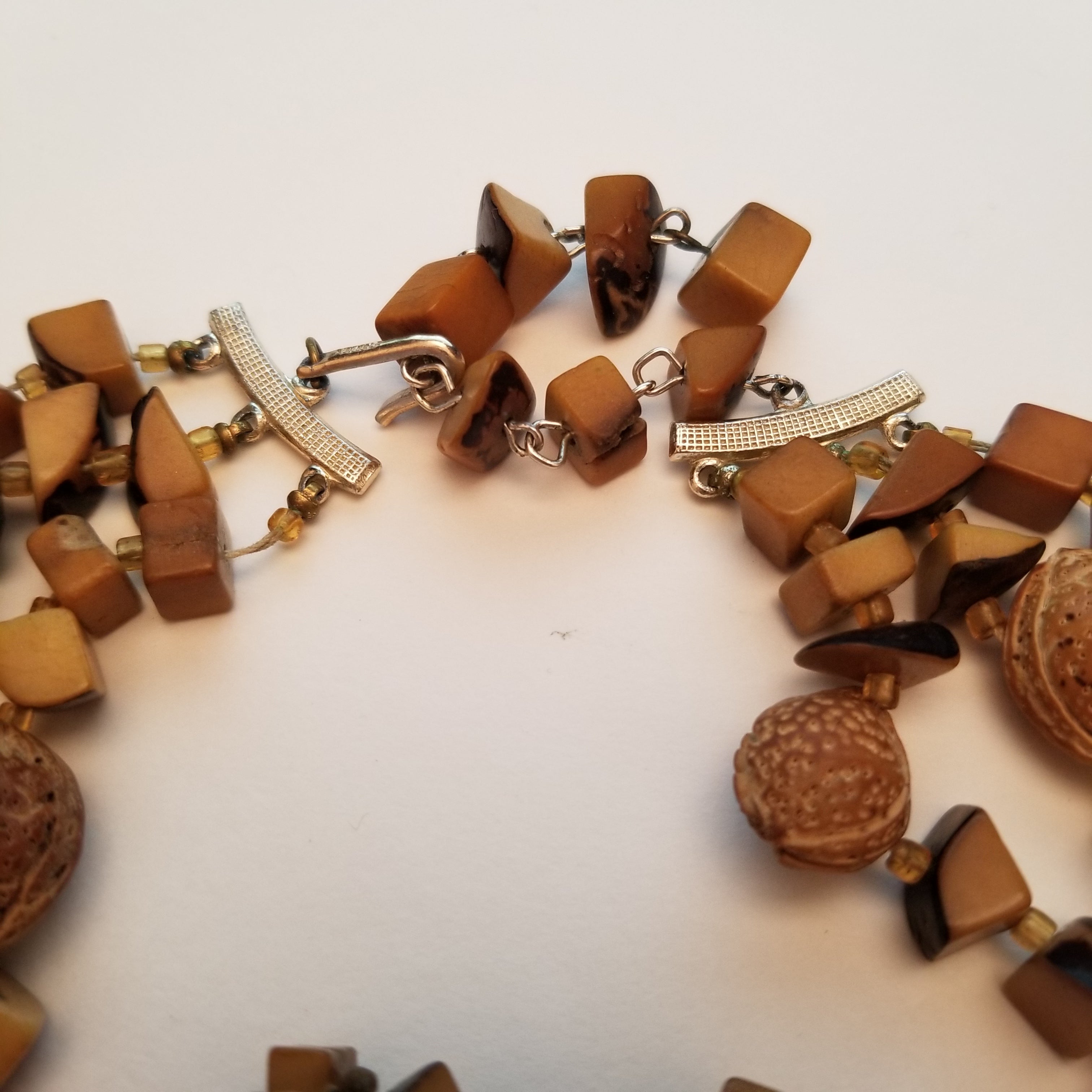 Vintage Almond Nut Necklace Set