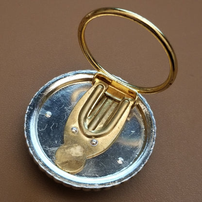 Vintage Iridescent Molded Glass Scarf Clip
