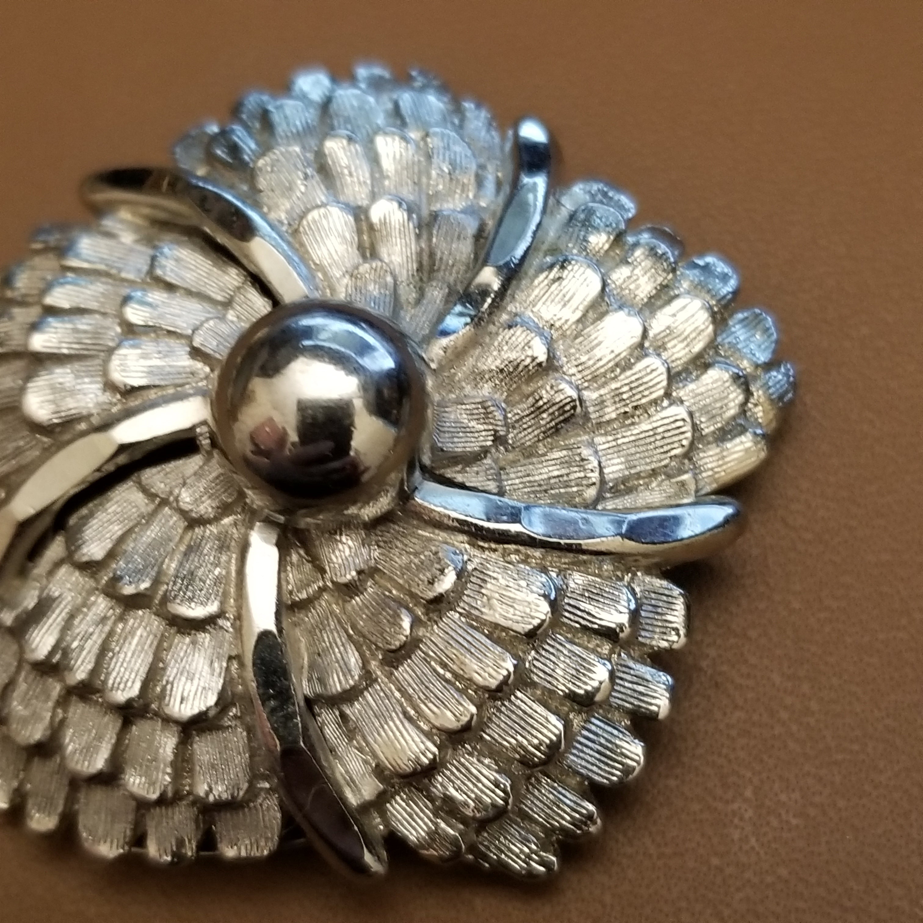 Silver Tone Scarf Clip