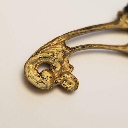 Vintage Pressed Metal Flower Brooch