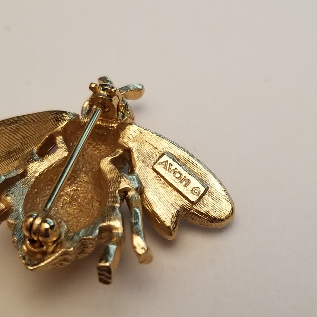 Vintage Gold Tone Bumble Bee Brooch