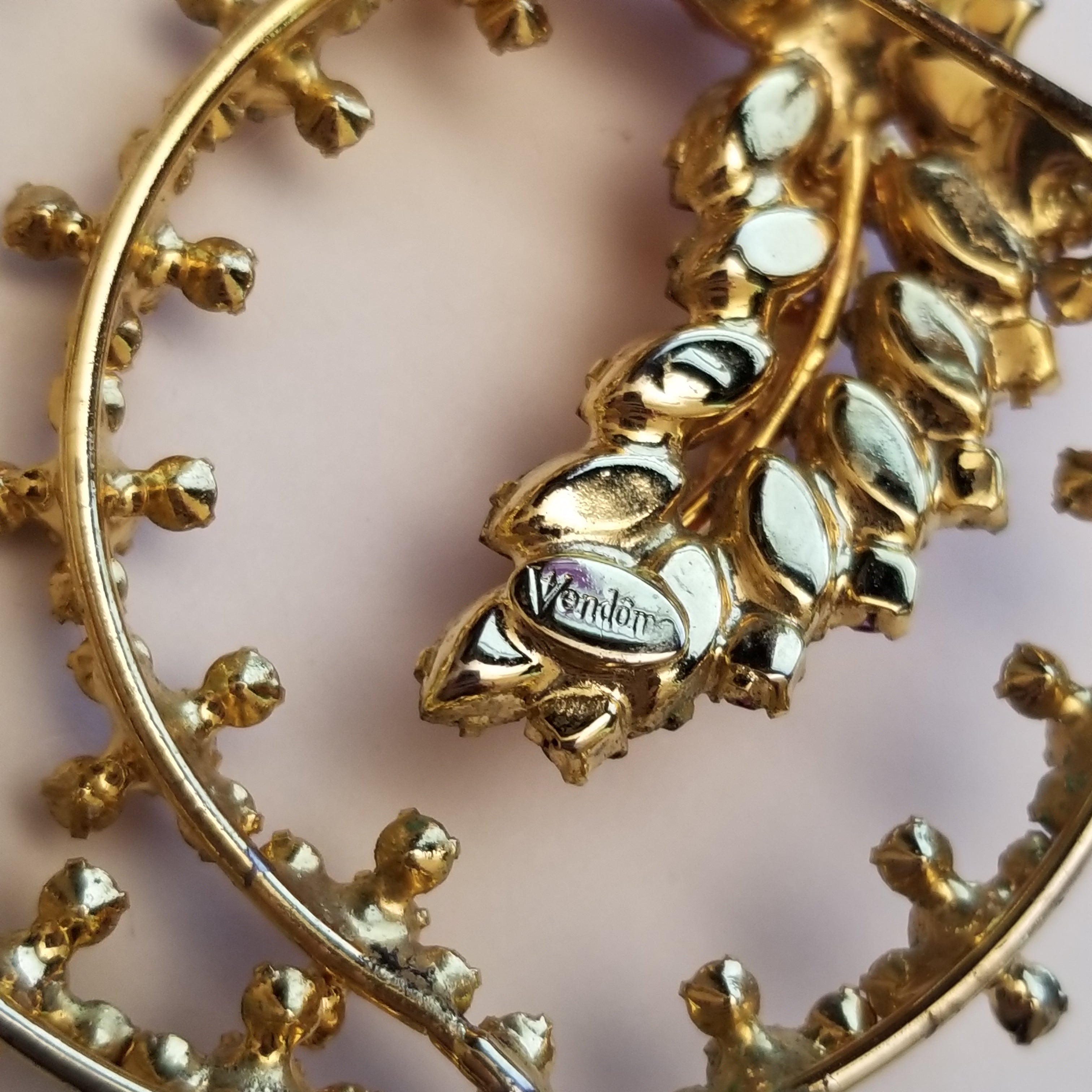 Vintage Vandome Rhinestone Brooch