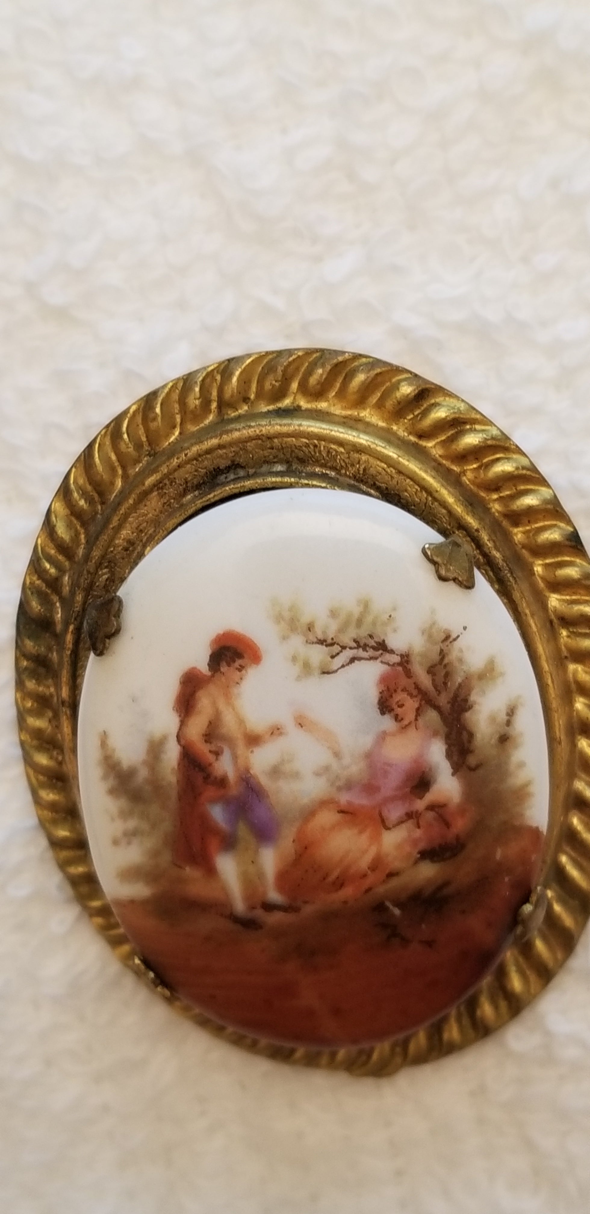 Vintage Ceramic Limoge Brooch