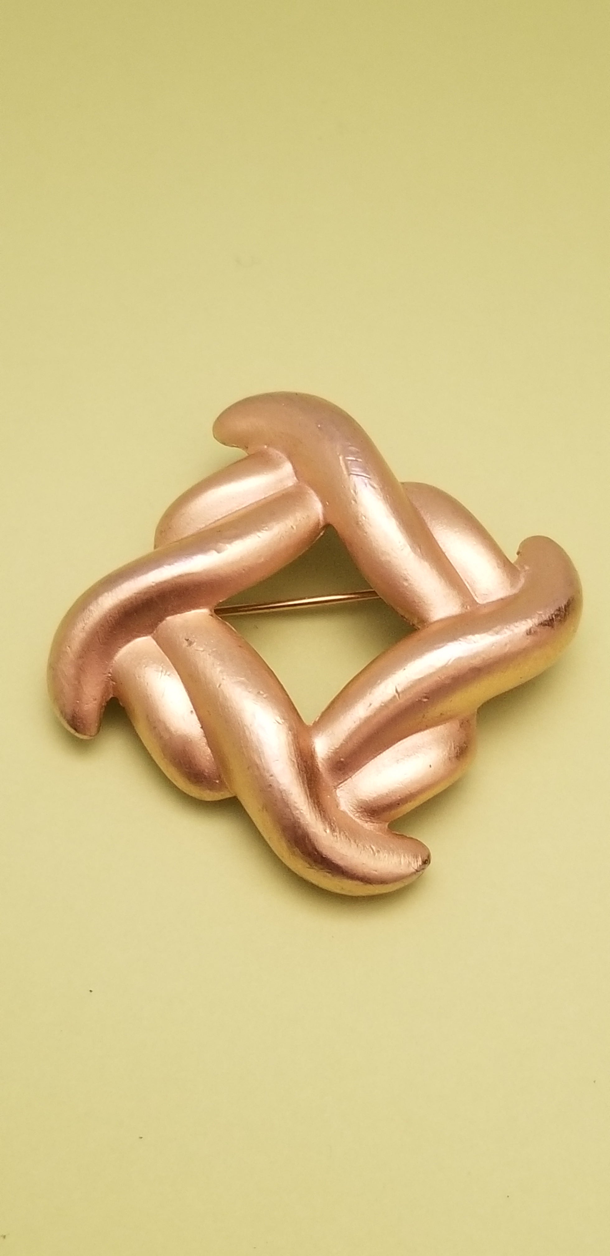 Gold Tone Square Brooch