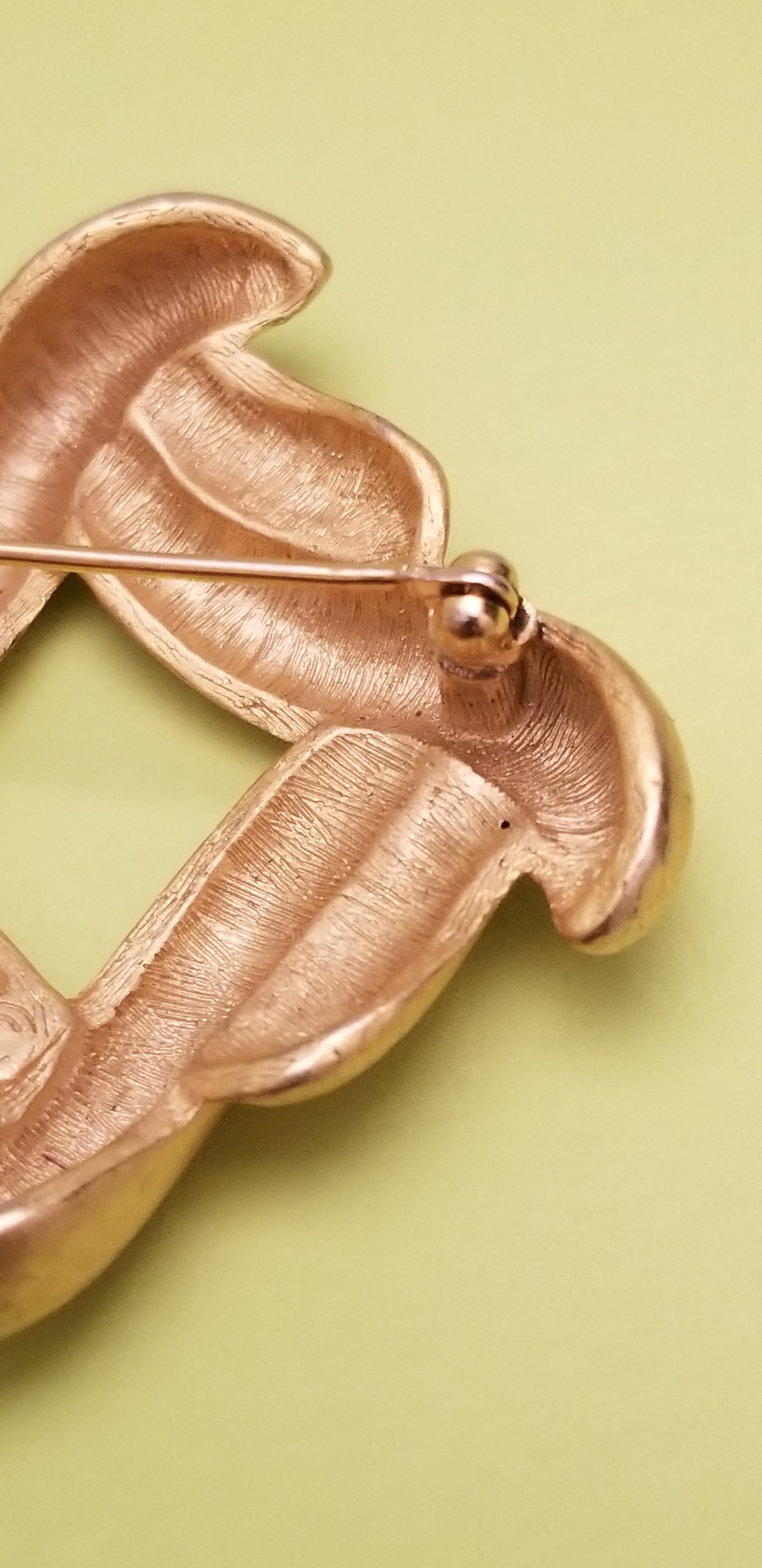 Gold Tone Square Brooch