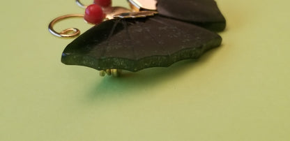 Vintage Jade Butterfly Brooch
