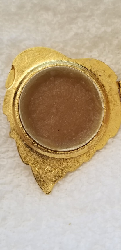 Vintage AVON Perfume Leaf Locket