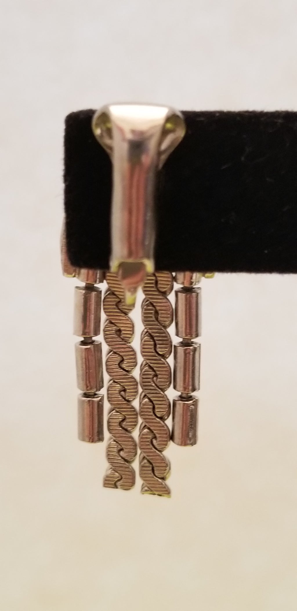 Silver Tone Fringe Earrings