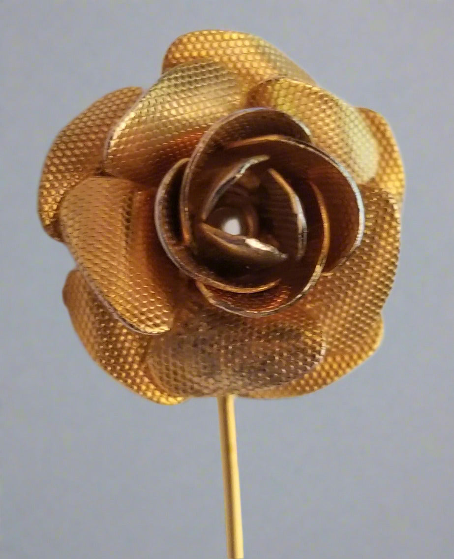 Gold Tone Rose Stick Pin