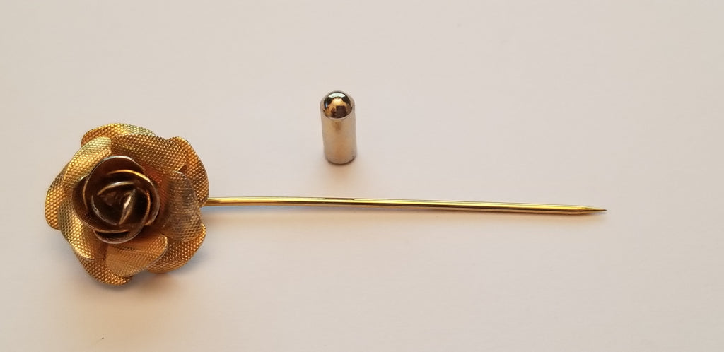 Gold Tone Rose Stick Pin