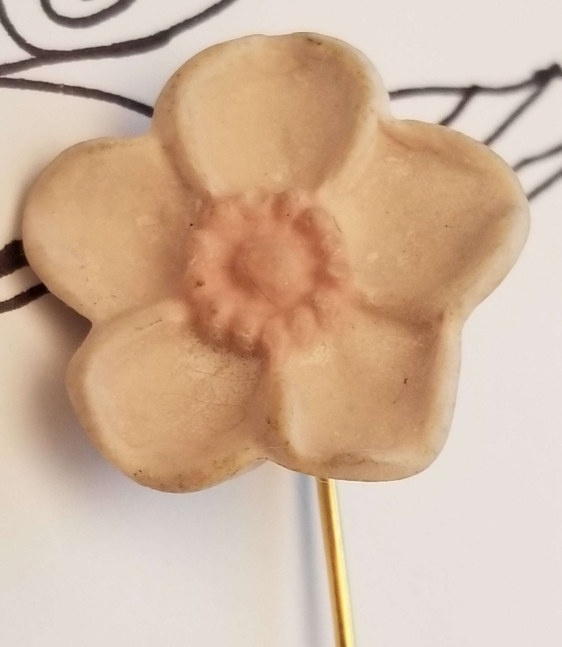 Vintage Pink Dogwood Stick Pin