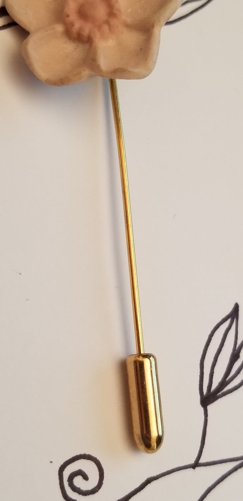 Vintage Pink Dogwood Stick Pin