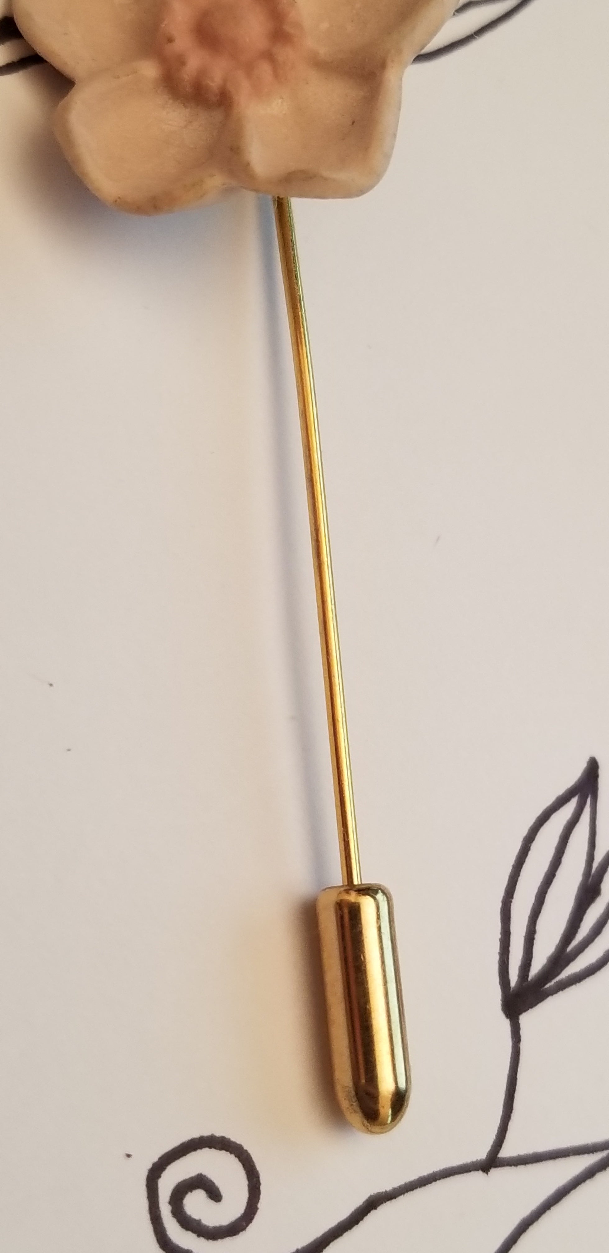 Vintage Pink Dogwood Stick Pin