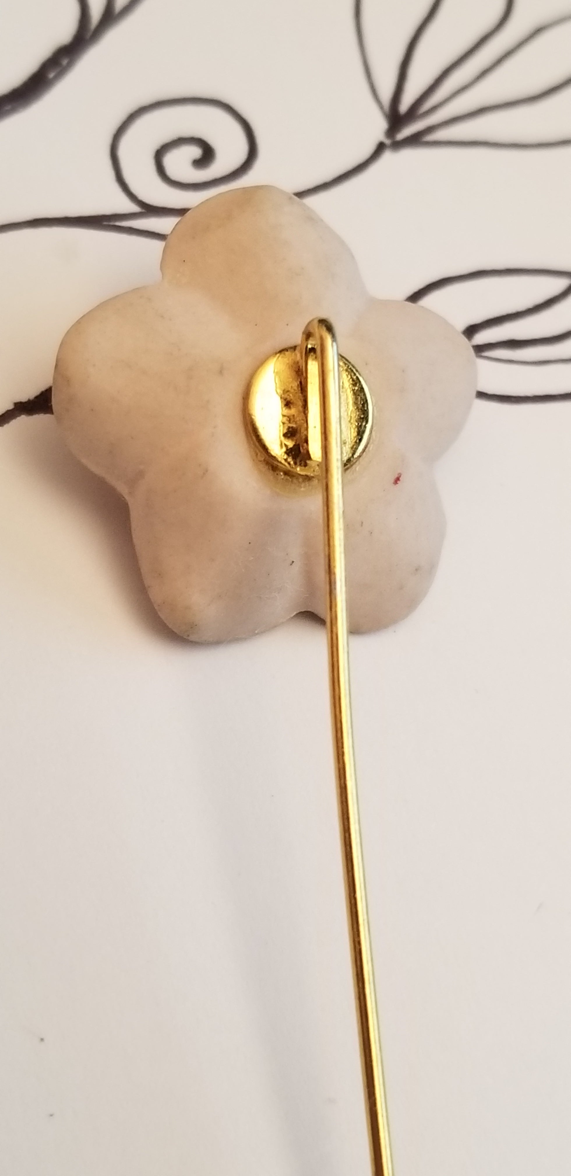 Vintage Pink Dogwood Stick Pin