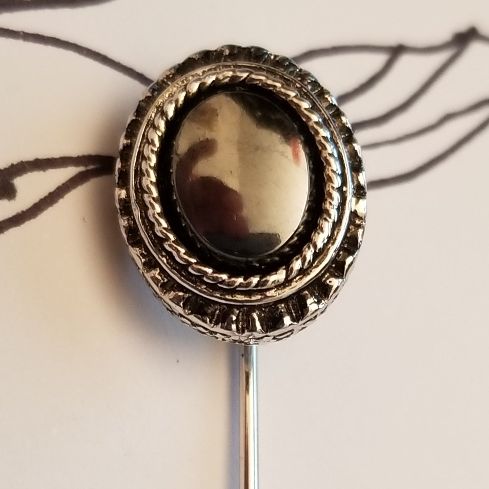 Vintage Silver Tone Stick Pin