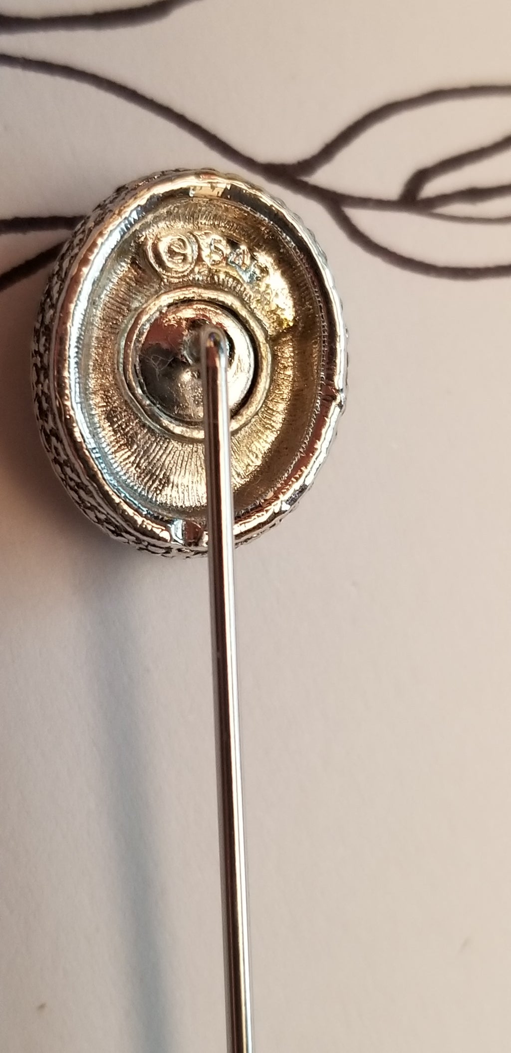 Vintage Silver Tone Stick Pin