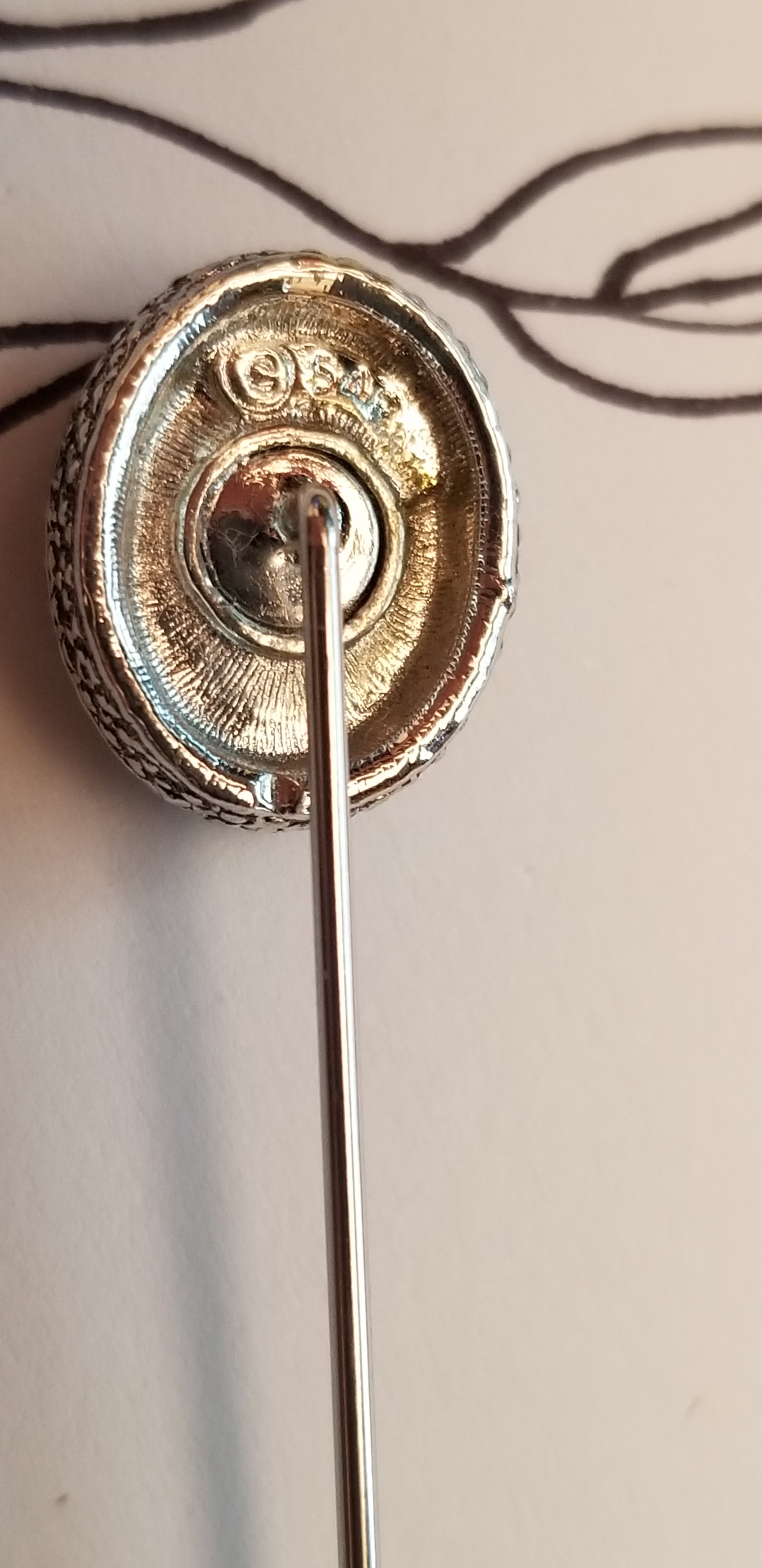 Vintage Silver Tone Stick Pin