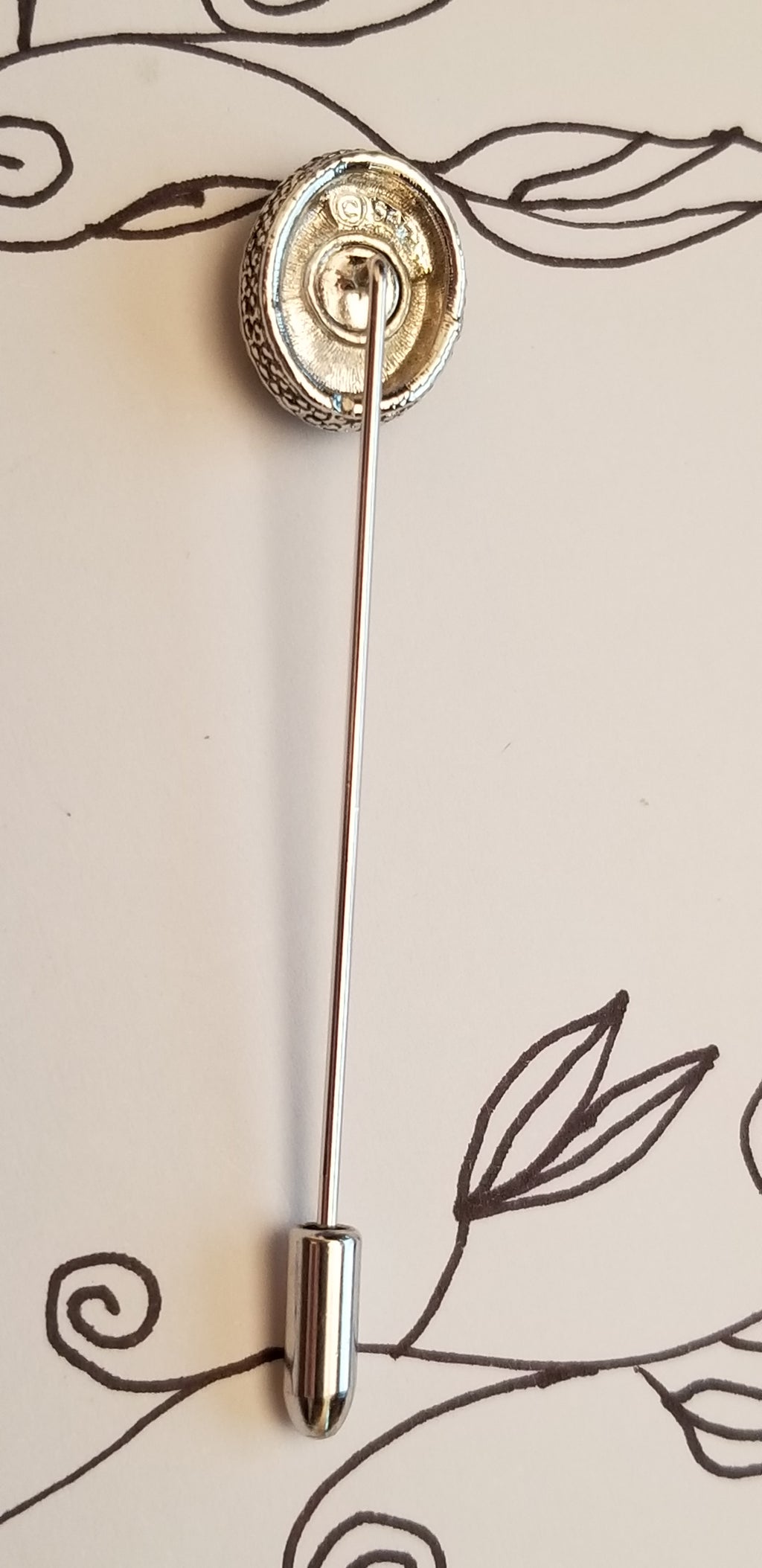 Vintage Silver Tone Stick Pin