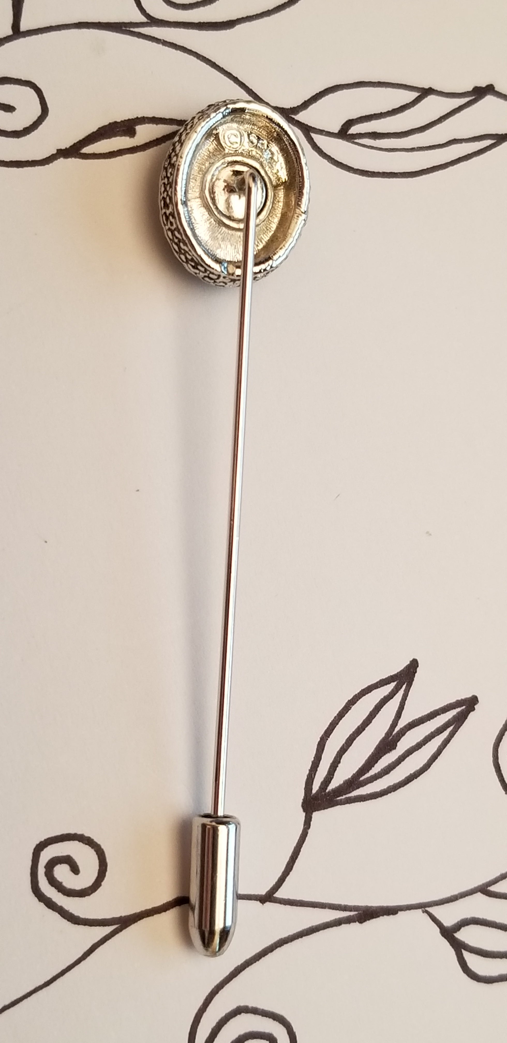Vintage Silver Tone Stick Pin