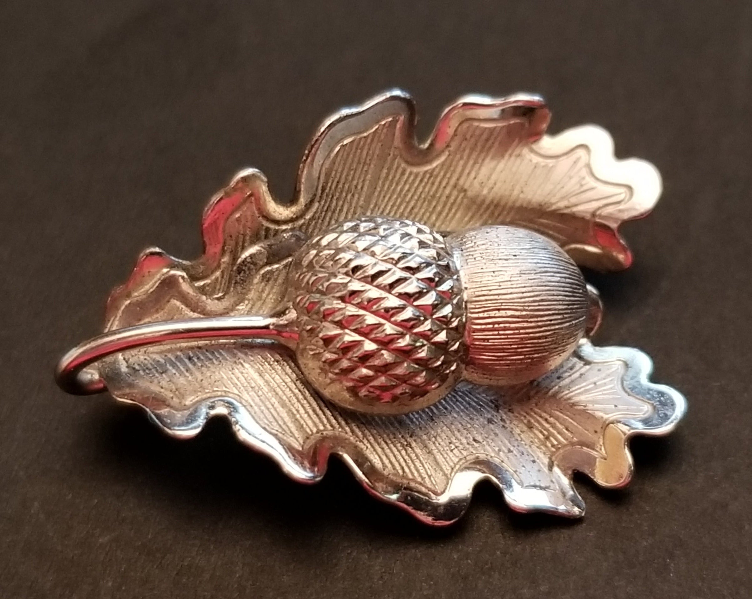 Vintage Sterling Silver Acorn Brooch
