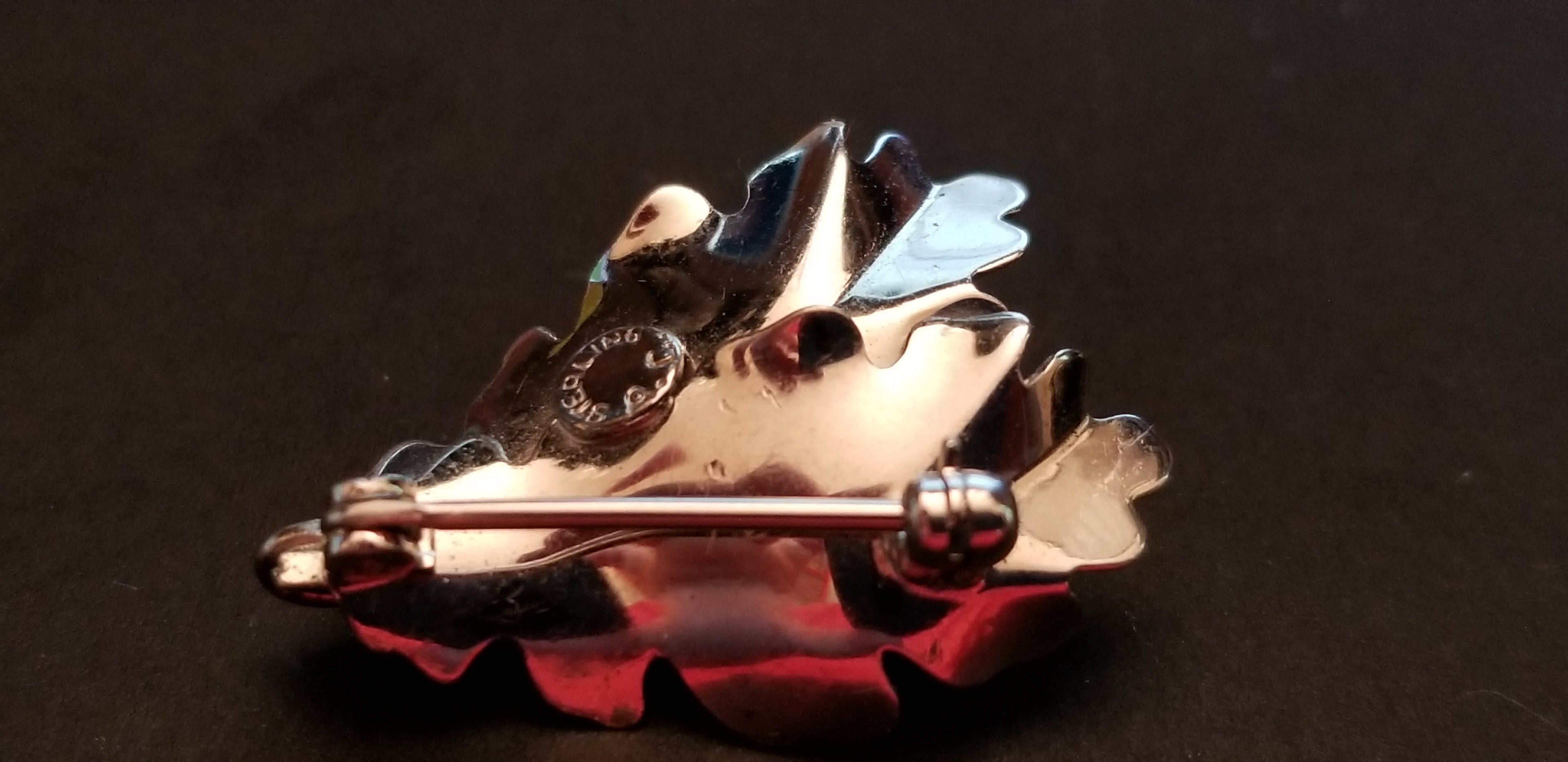 Vintage Sterling Silver Acorn Brooch