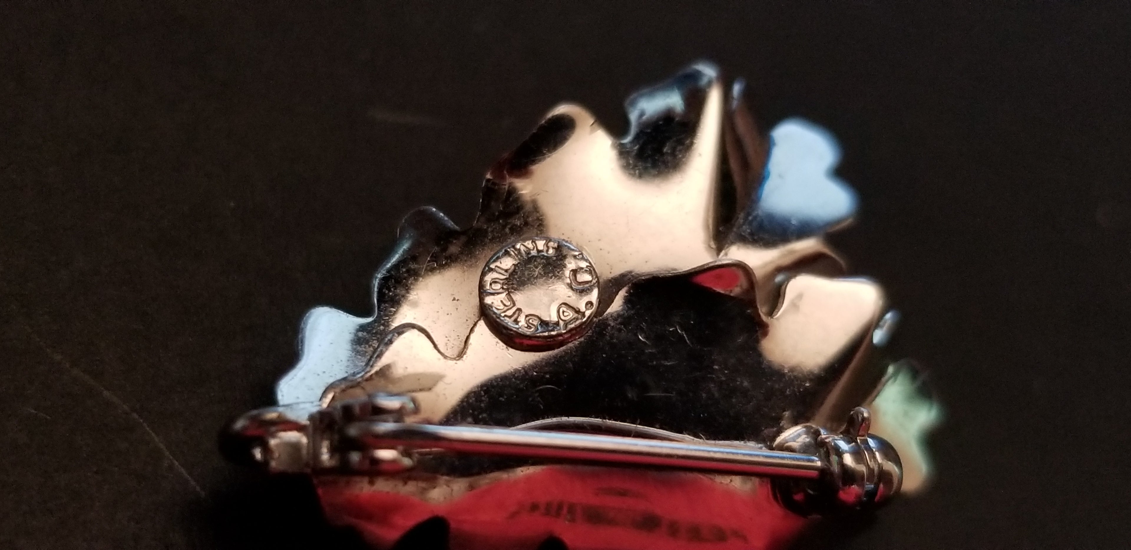 Vintage Sterling Silver Acorn Brooch